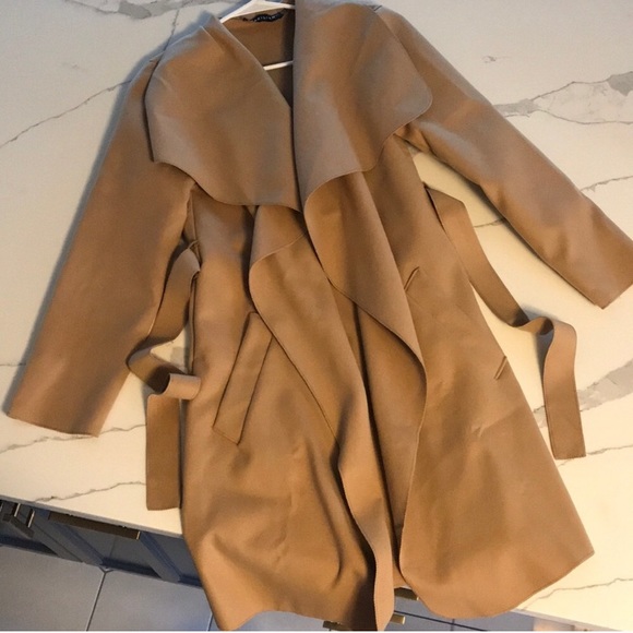 Parisian Works Jackets & Blazers - Parisian Waterfall Belted Coat